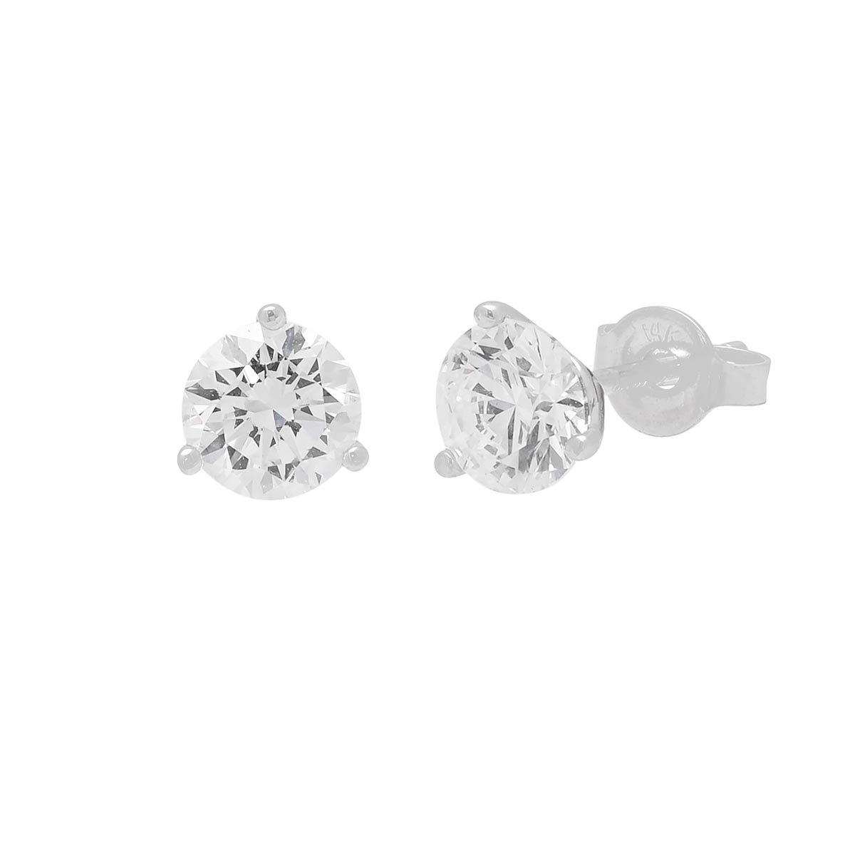 Lab Grown Diamond Stud Earrings in 14kt White Gold (1 1/2ct tw)