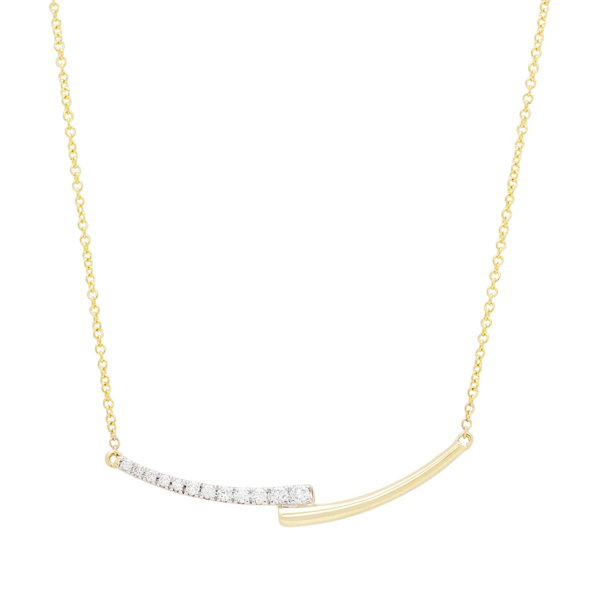 Diamond Fashion Necklace in 10kt Yellow Gold (1/10ct tw)