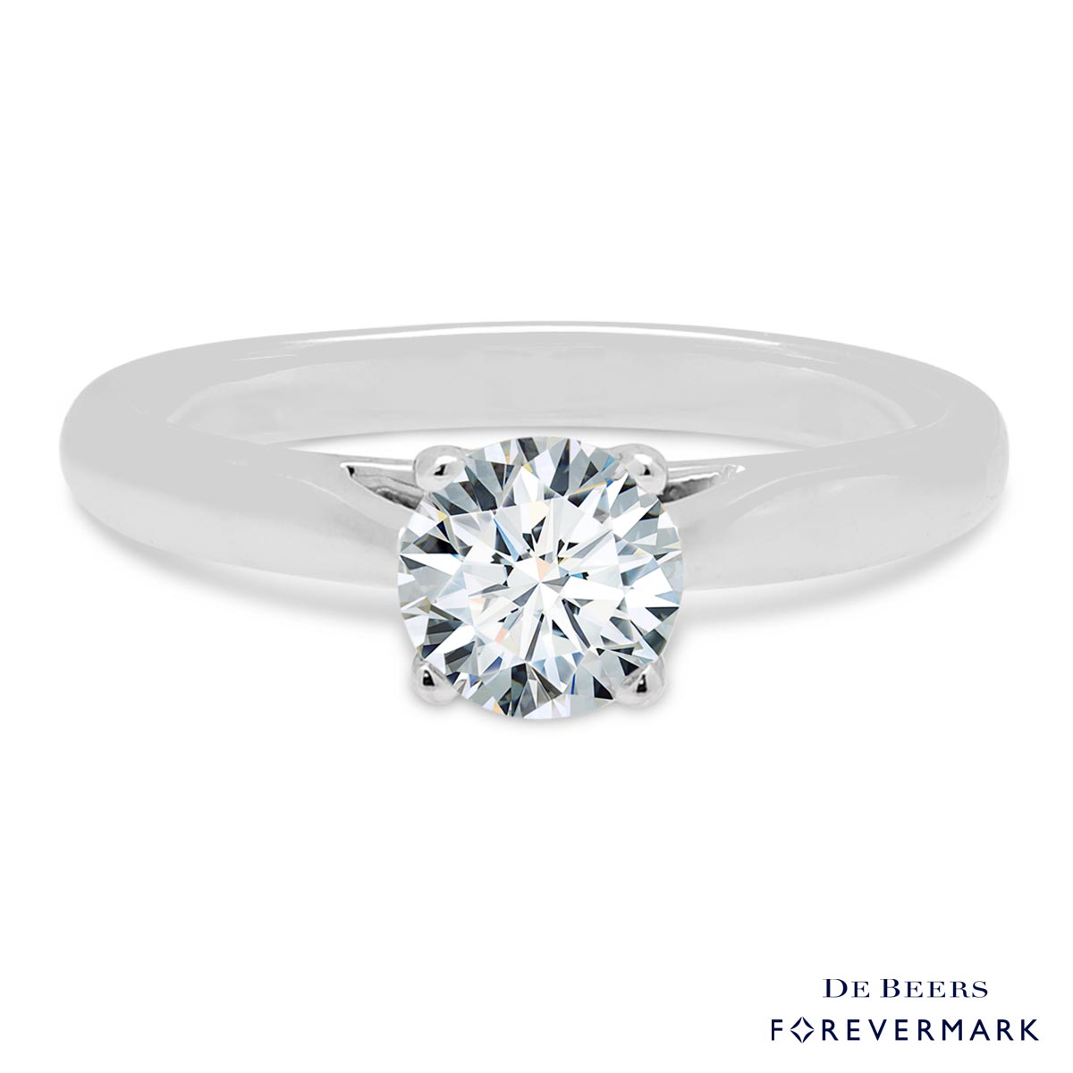 De Beers Forevermark Diamond Solitaire Engagement Ring in 14kt White Gold (3/4ct tw)