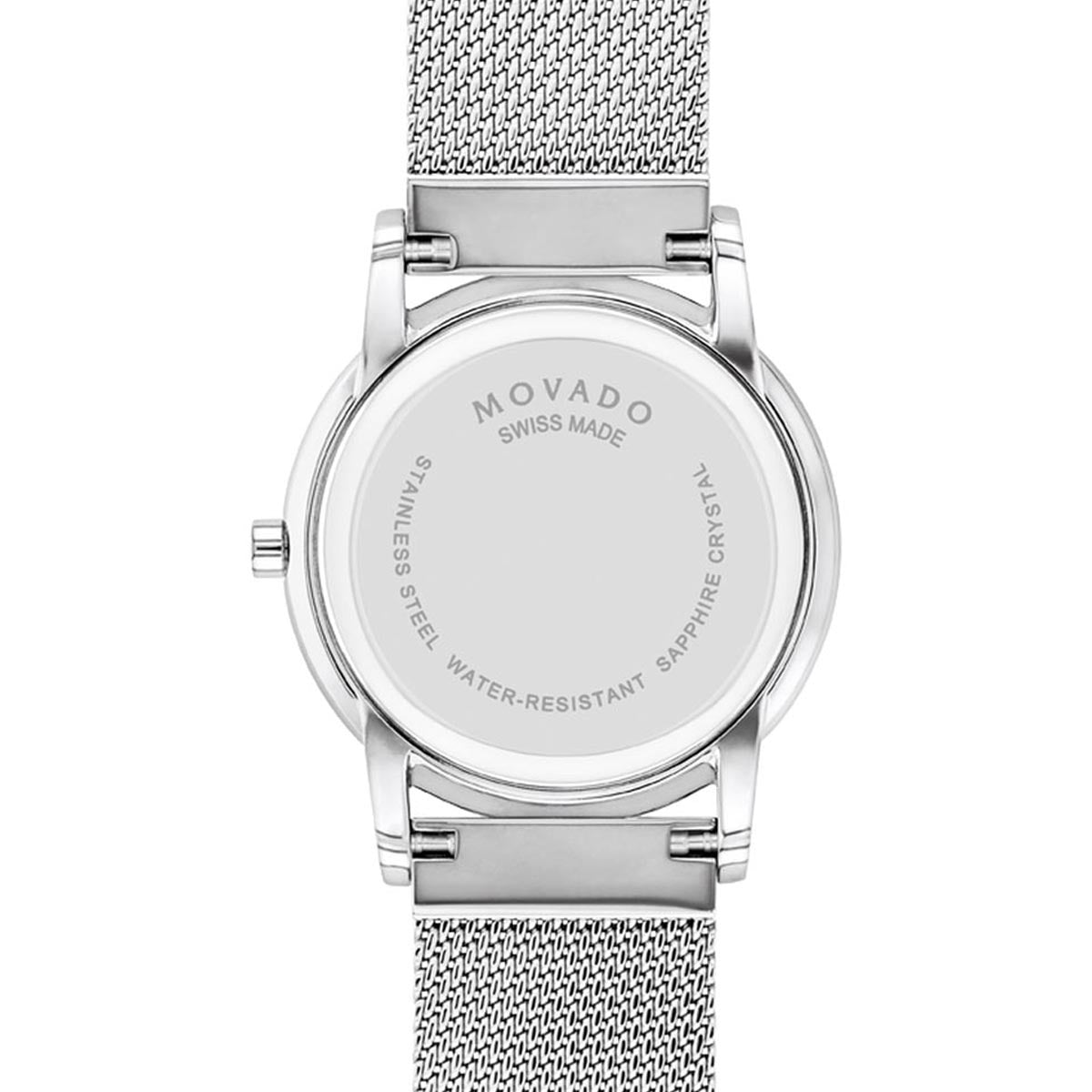 Movado Museum Classic Womens Watch with Black Dial and Stainless Steel Bracelet (Swiss quartz movement)