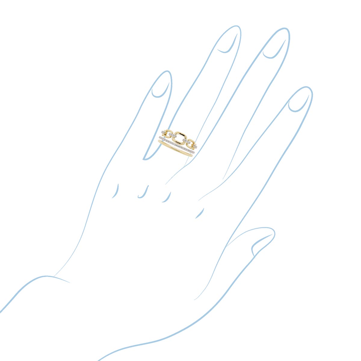 Diamond Fashion Ring in 14kt Yellow Gold (1/4ct tw)