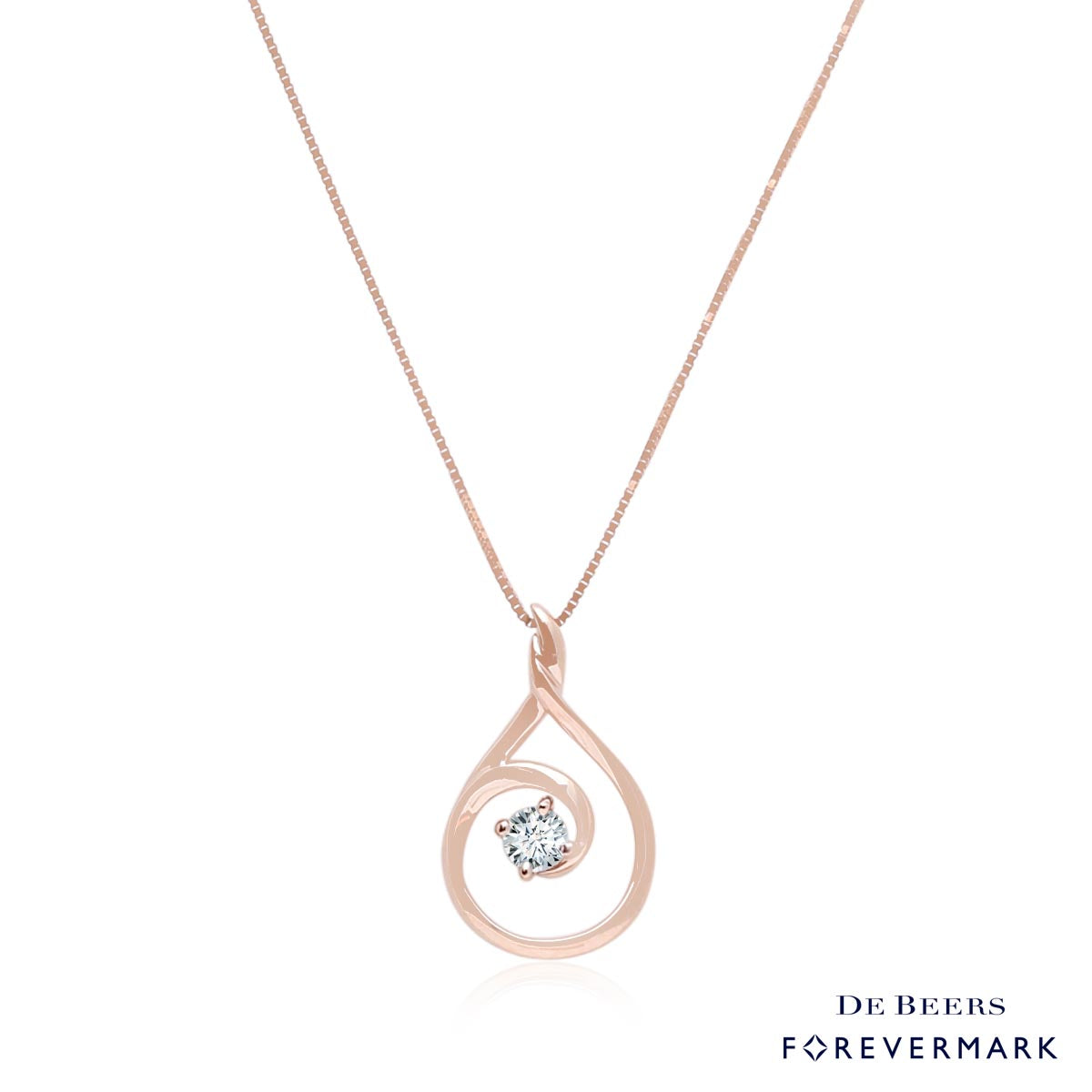 Forevermark Diamond Necklace in 14kt Rose Gold (1/7ct)