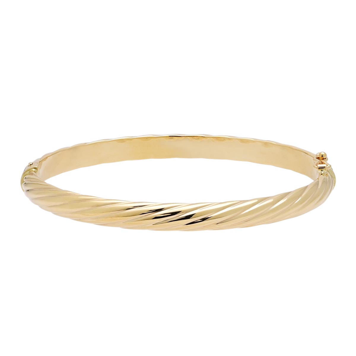 Textured Bangle Bracelet in 14kt Yellow Gold