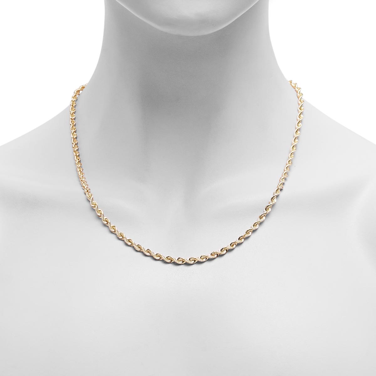 Silk Rope Chain in 14kt Yellow Gold (20 Inches and 3.7mm Wide)