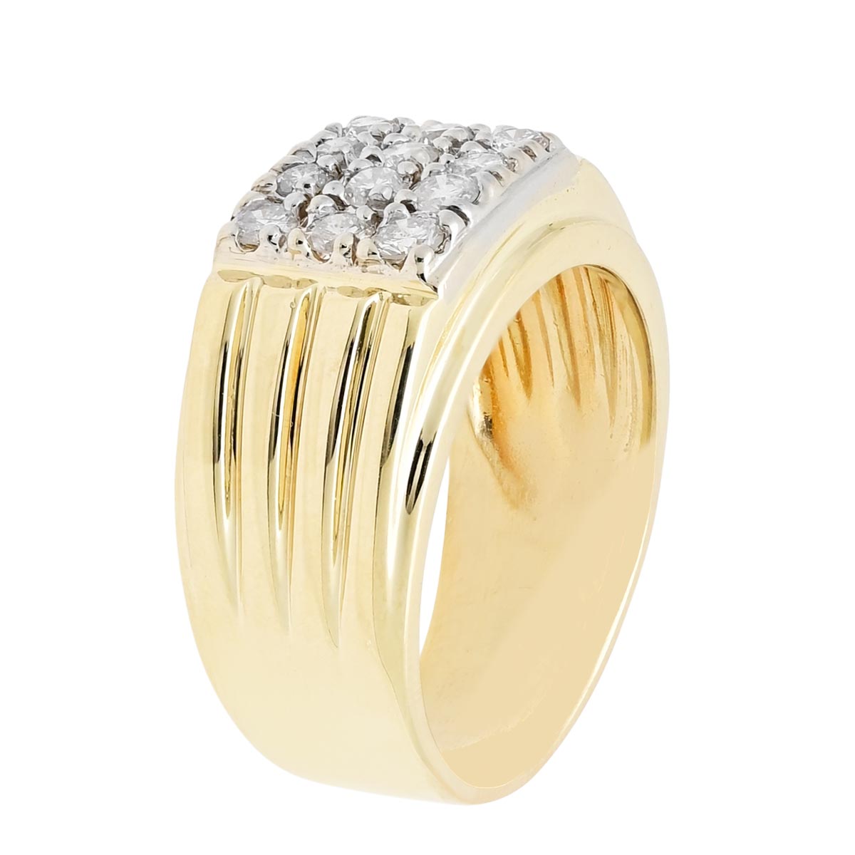 Estate Mens Diamond Ring in 14kt Yellow Gold (3/4ct tw)