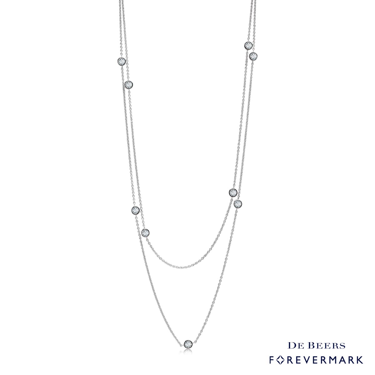 Forevermark Diamonds By The Yard Necklace in 18kt White Gold (1 3/8ct tw)