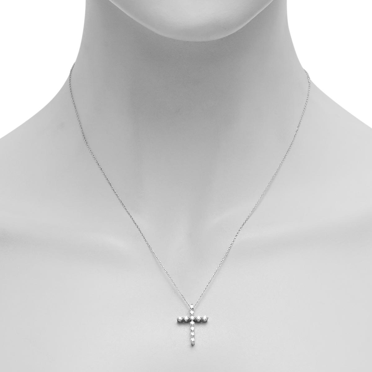 Diamond Cross in 14kt White Gold (1/2ct tw)