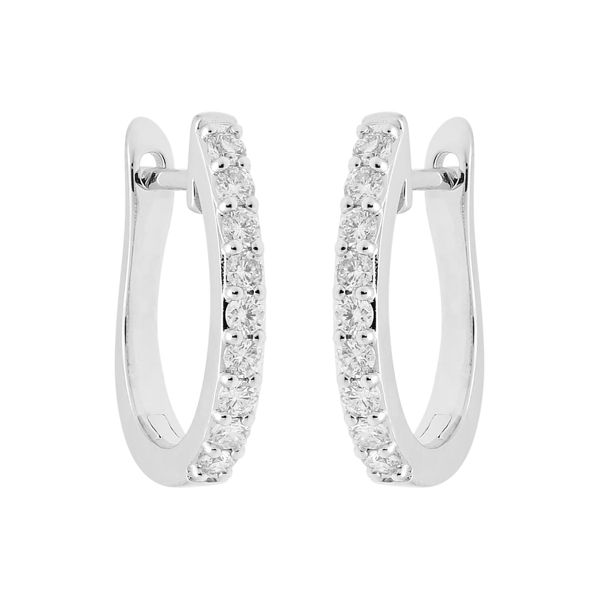 Diamond Huggie Earrings in 14kt White Gold (1/2ct tw)