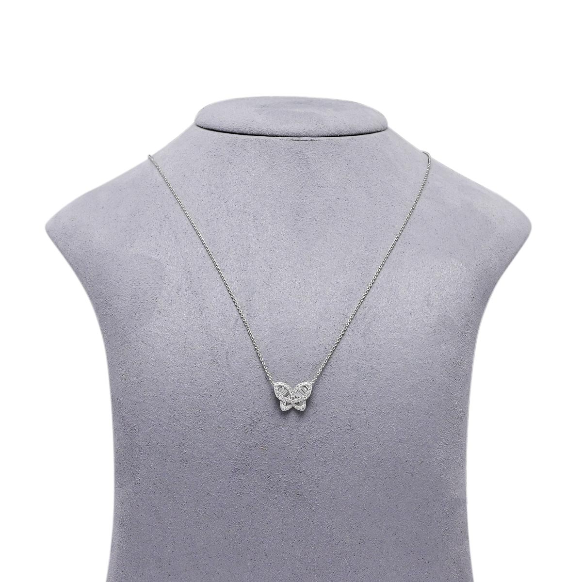 Diamond Butterfly Necklace in 14kt White Gold (1/2ct tw)