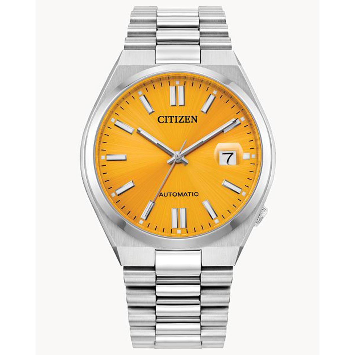 Citizen Tsuyosa Watch with Yellow Dial and Stainless Steel Bracelet (automatic movement)