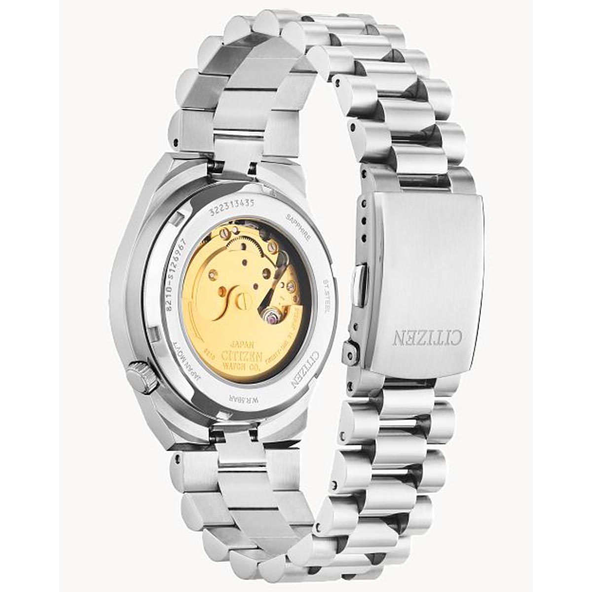 Citizen Tsuyosa Watch with Yellow Dial and Stainless Steel Bracelet (automatic movement)