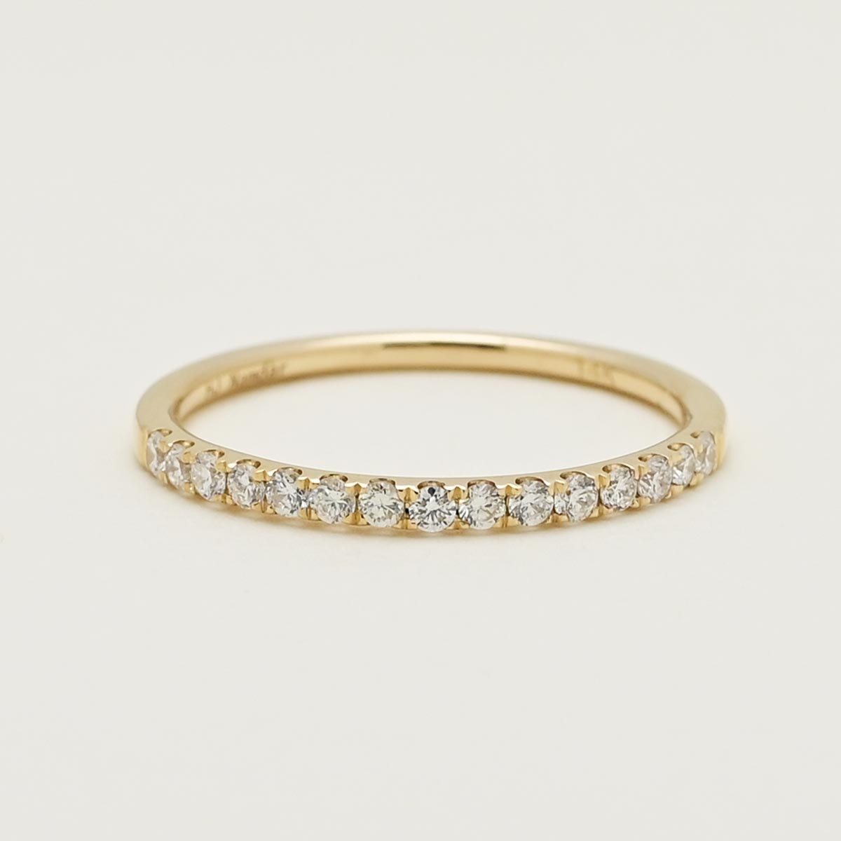 Petite Micro Pave Comfort Fit Diamond Band in 14kt Yellow Gold (1/4ct tw)