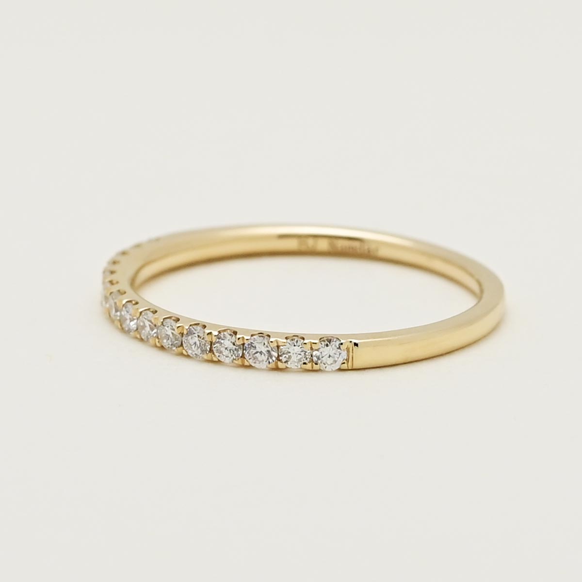 Petite Micro Pave Comfort Fit Diamond Band in 14kt Yellow Gold (1/4ct tw)