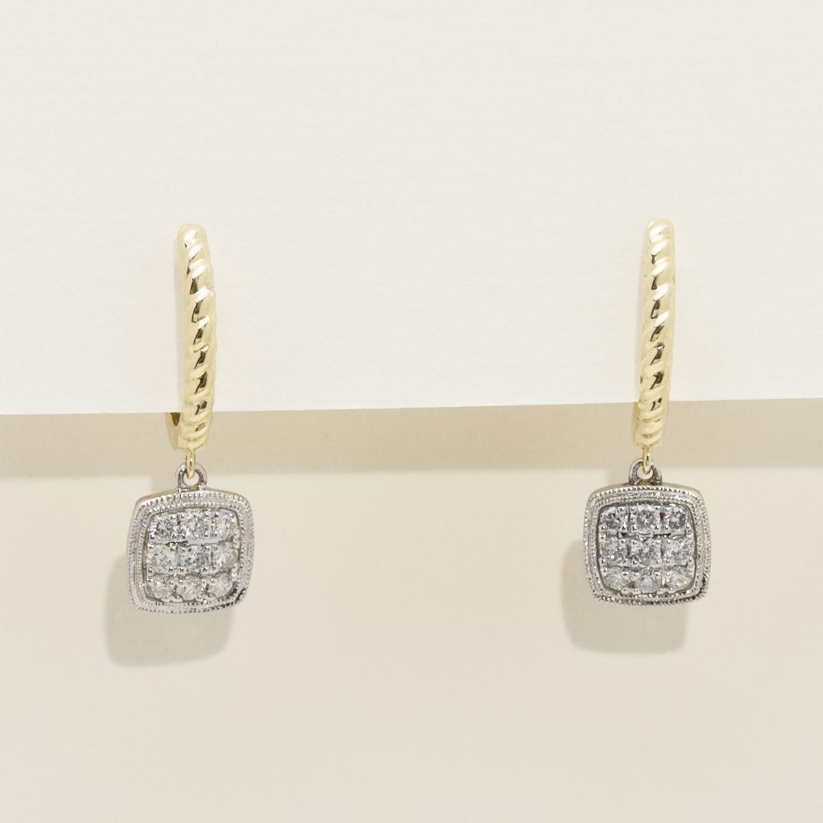 Dabakarov Diamond Drop Earrings in 14kt Yellow and White Gold (1/3ct tw)