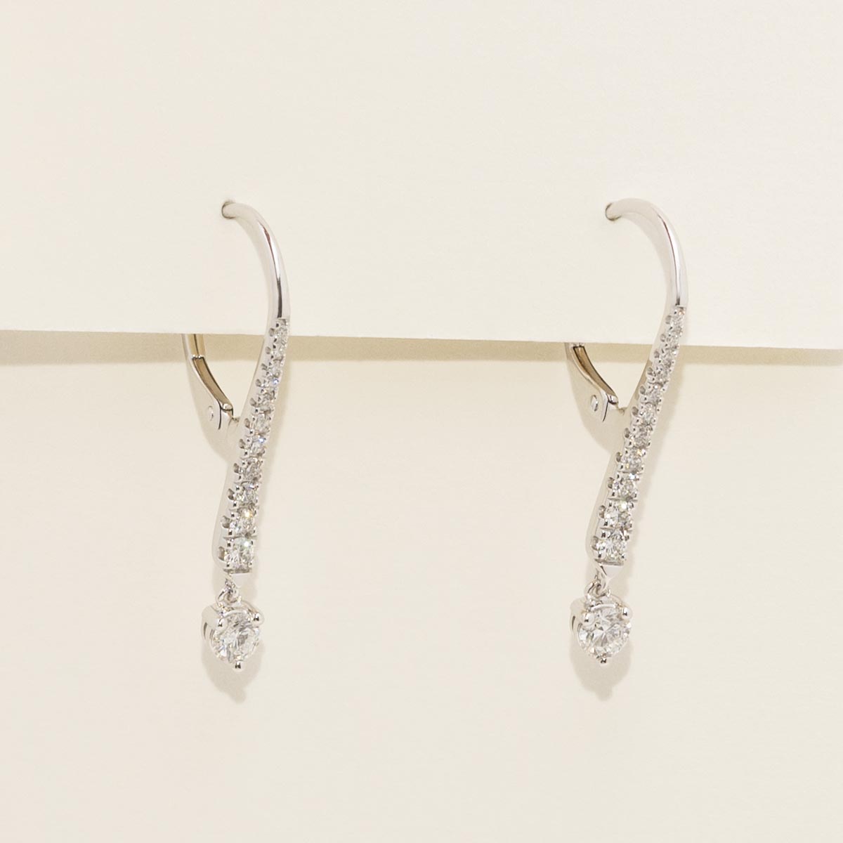 Diamond Drop Earrings in 14kt White Gold (1/2ct tw)