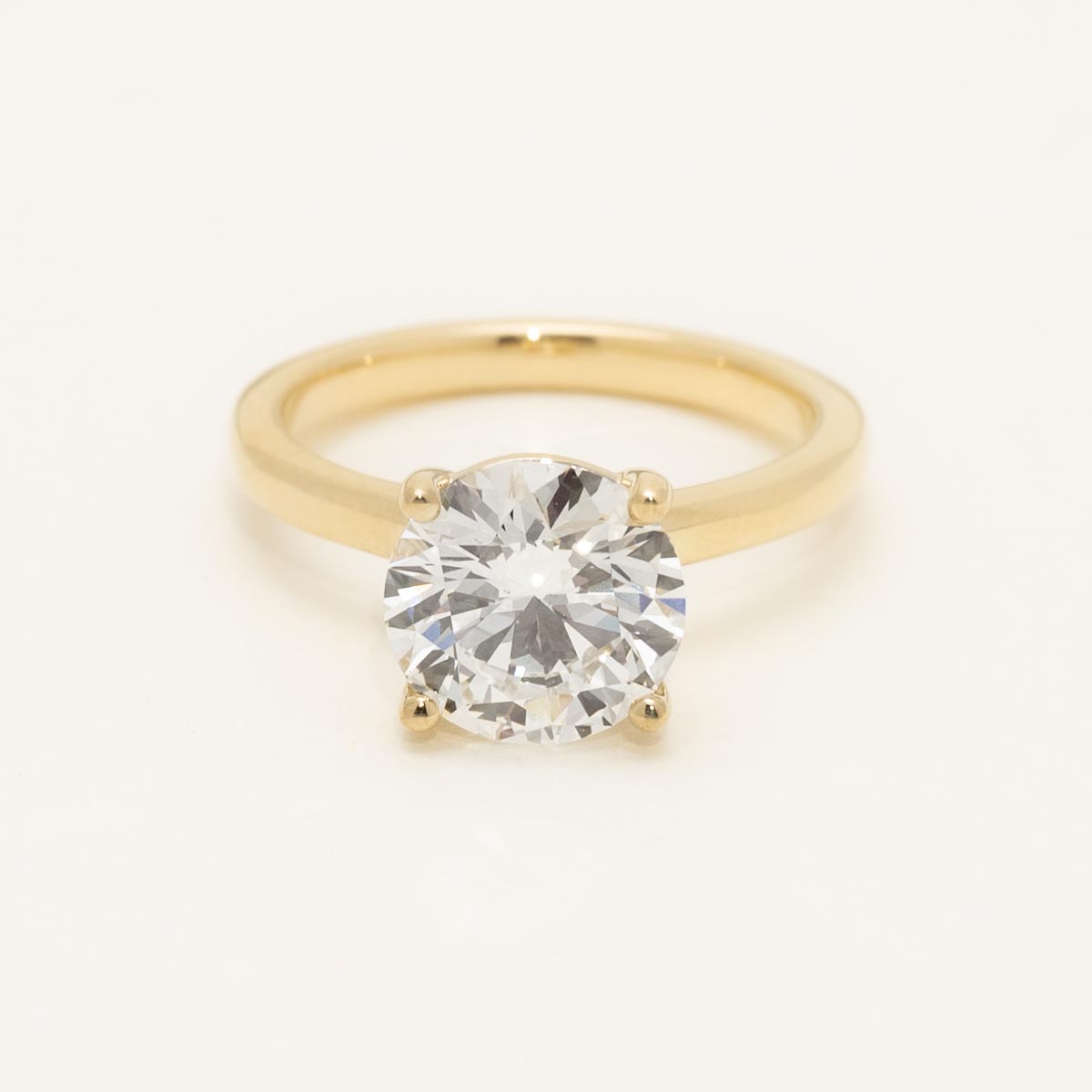 Lab Grown Diamond Solitaire Ring in 14kt Yellow Gold (3ct)