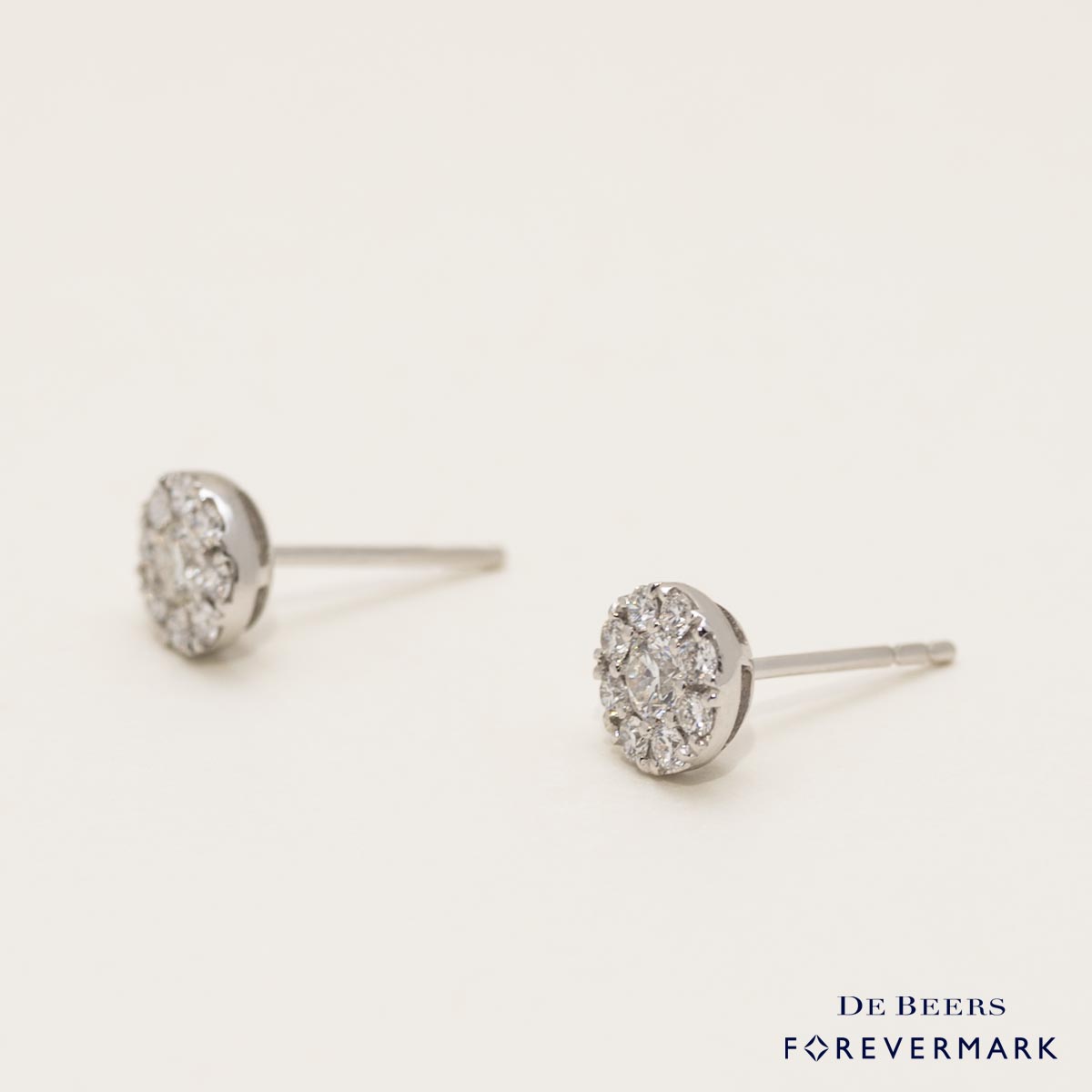 Forevermark Center of my Universe Diamond Halo Earrings in 18kt White Gold (1/2ct tw)