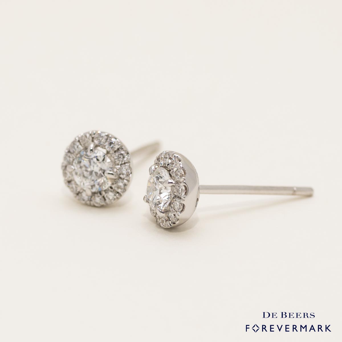 Forevermark Center of my Universe Diamond Halo Earrings in 18kt White Gold (5/8ct tw)