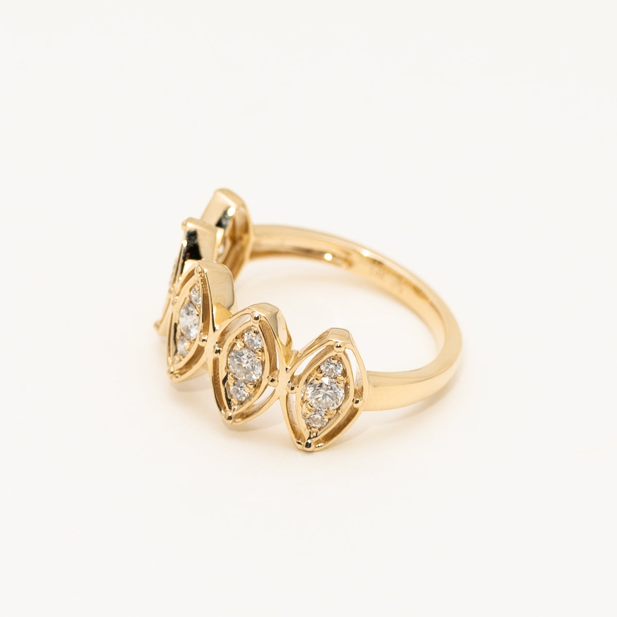 Diamond Marquise Shape Fashion Ring in 14kt Yellow Gold (1/2ct tw)