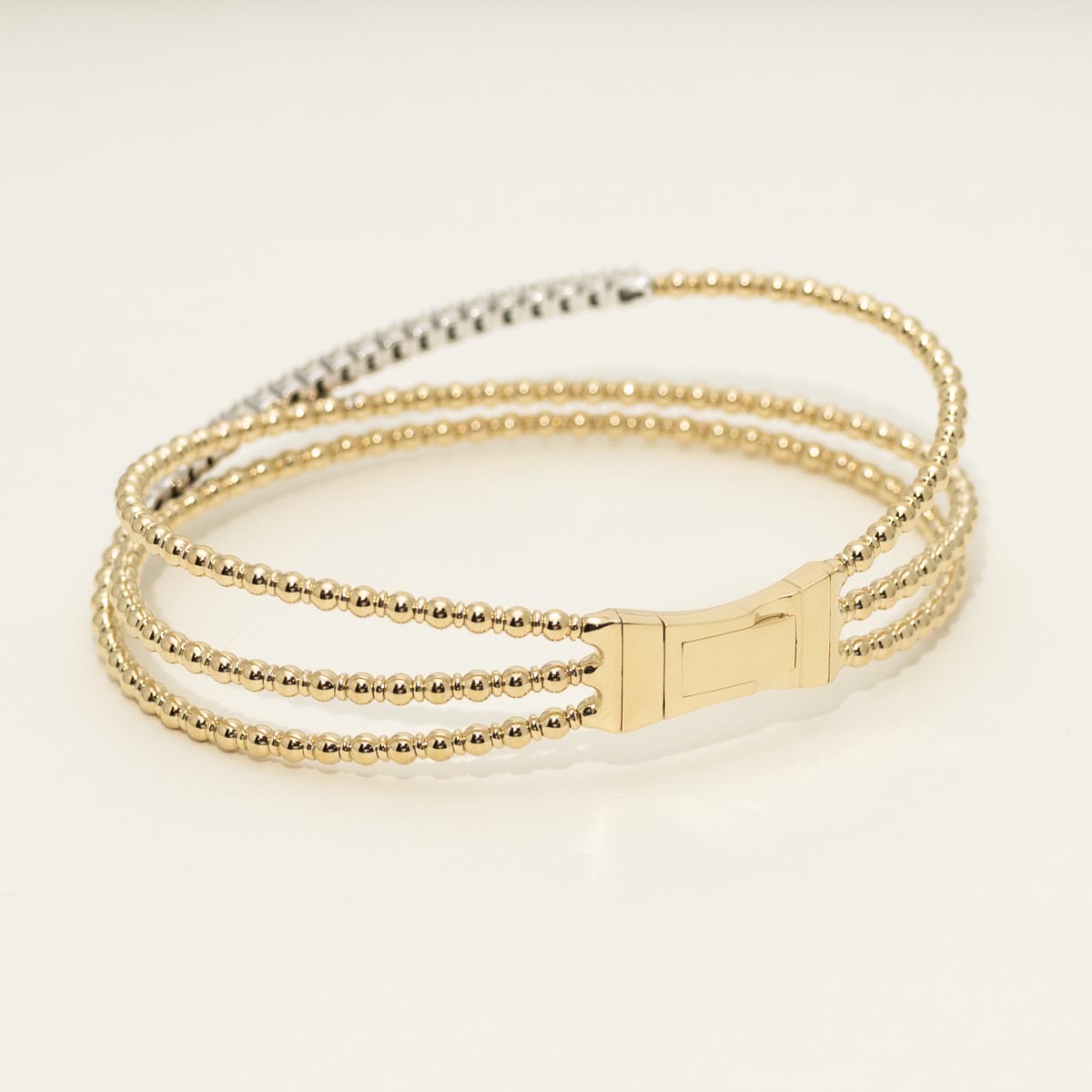 Diamond Flexible Bracelet in 14kt White and Yellow Gold (5/8ct tw)