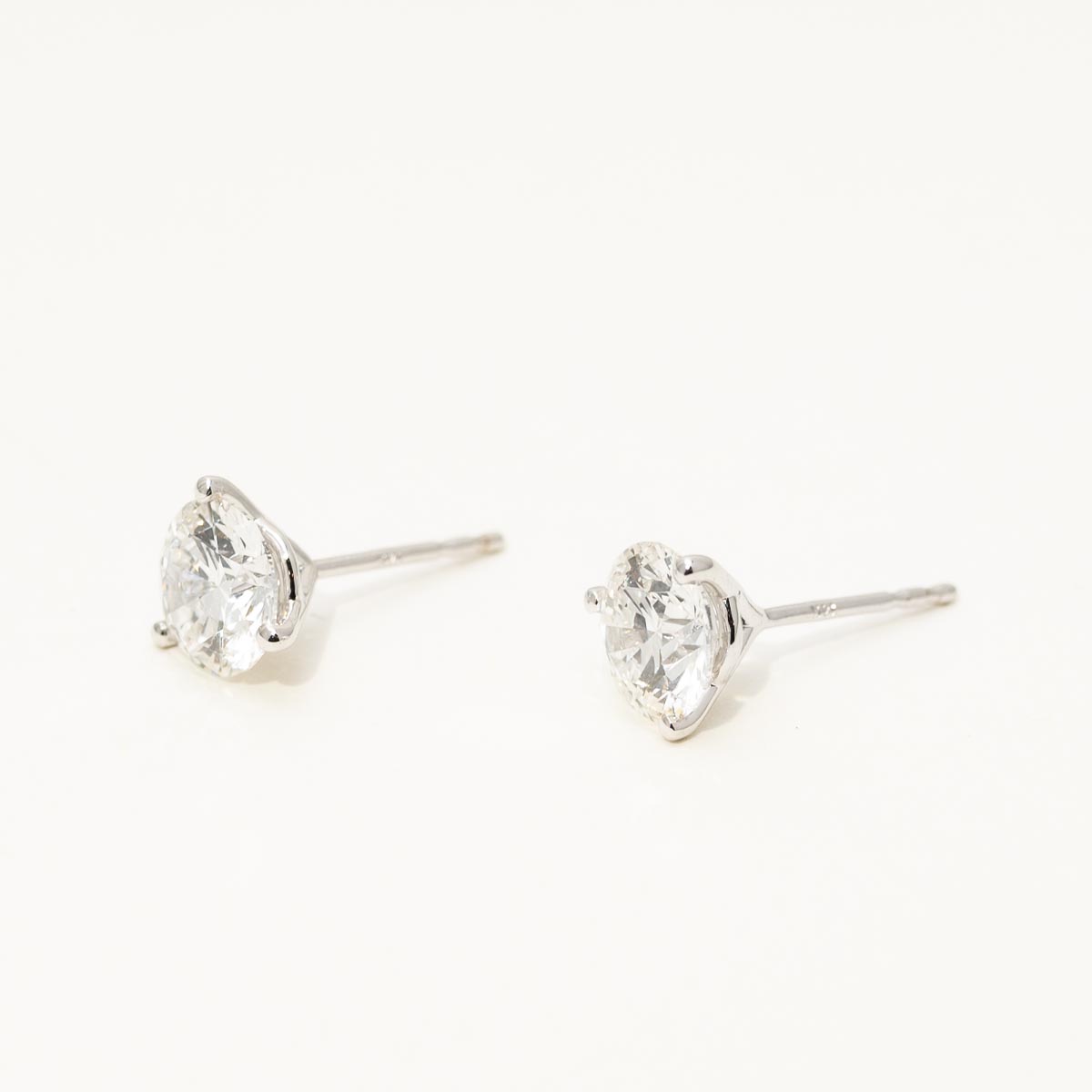 Lab Grown Diamond Stud Earrings in 14kt White Gold (3ct tw)