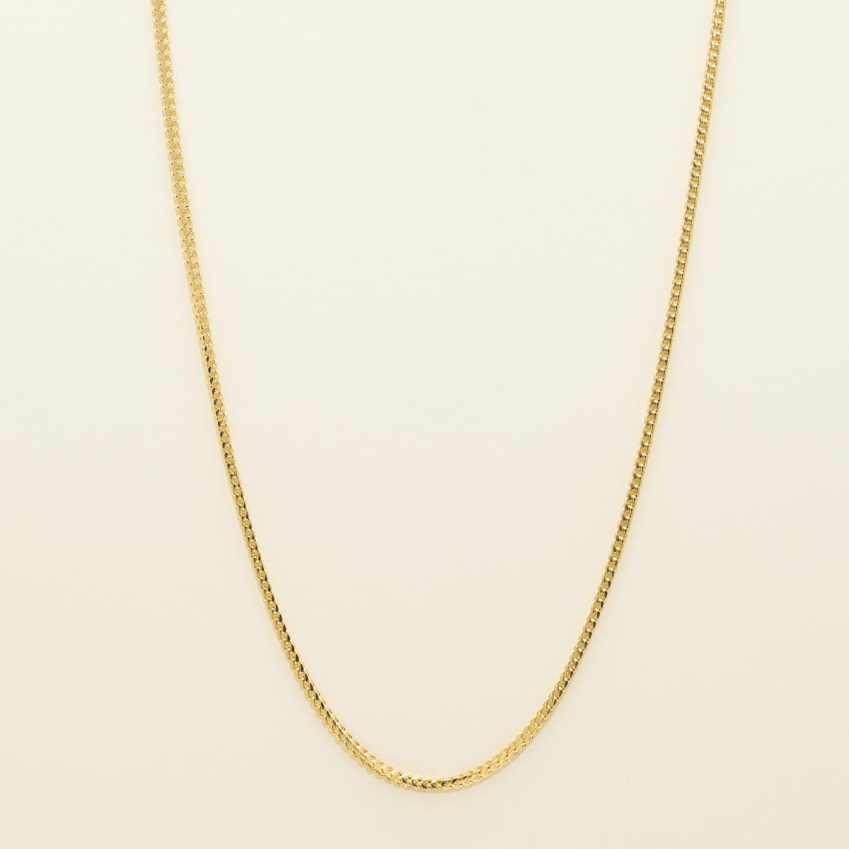 Franco Link Chain in 14kt Yellow Gold
(22 inches and 1.95mm)