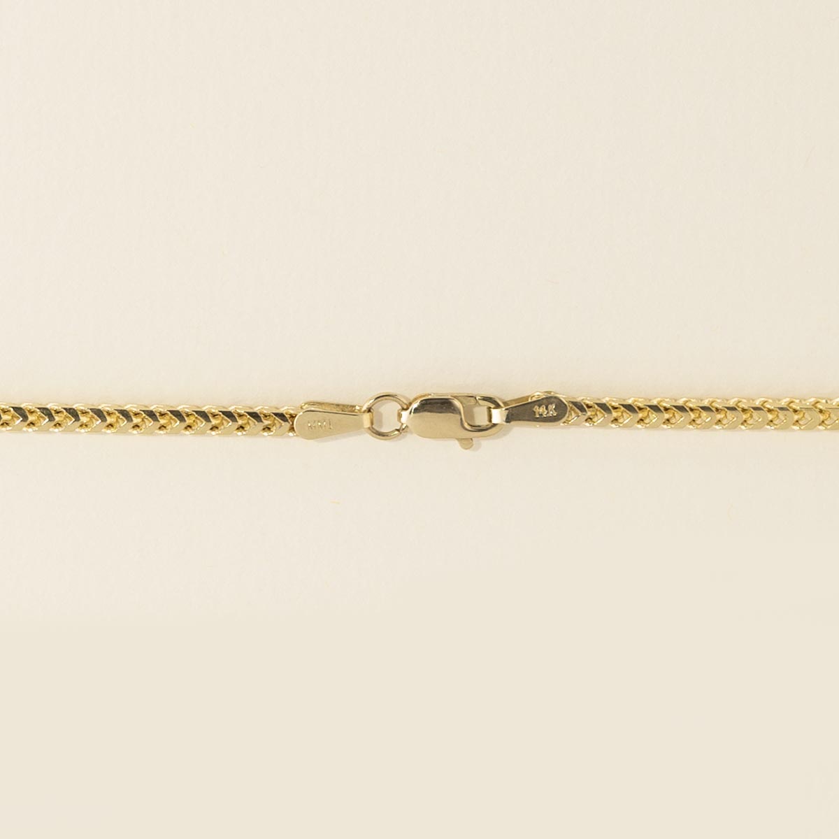 Franco Link Chain in 14kt Yellow Gold
(22 inches and 1.95mm)