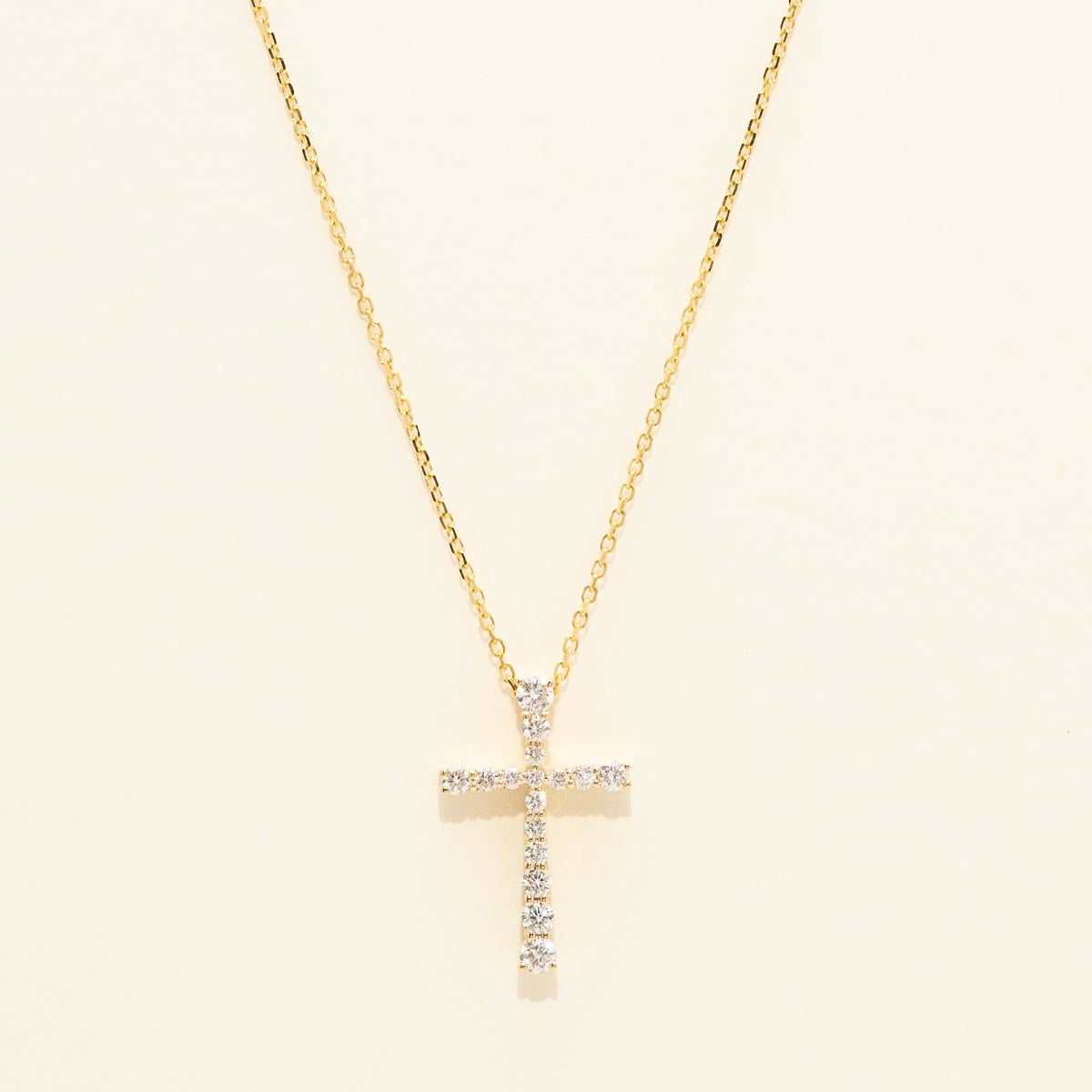 Diamond Cross Necklace in 14kt Yellow Gold (1/3ct tw)