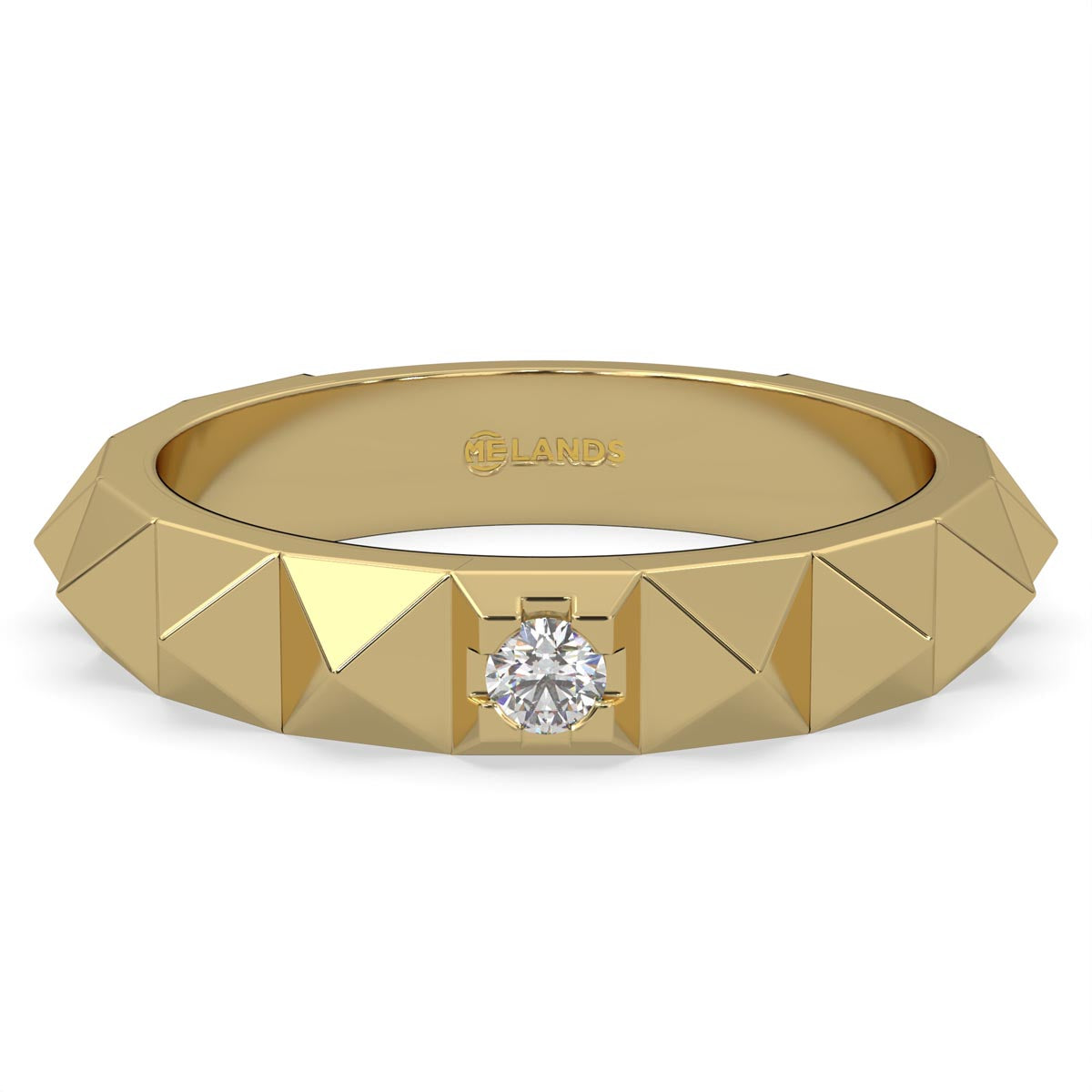 Lands Collection Earth Diamond Ring in Yellow Modern Electrum (1/20ct)