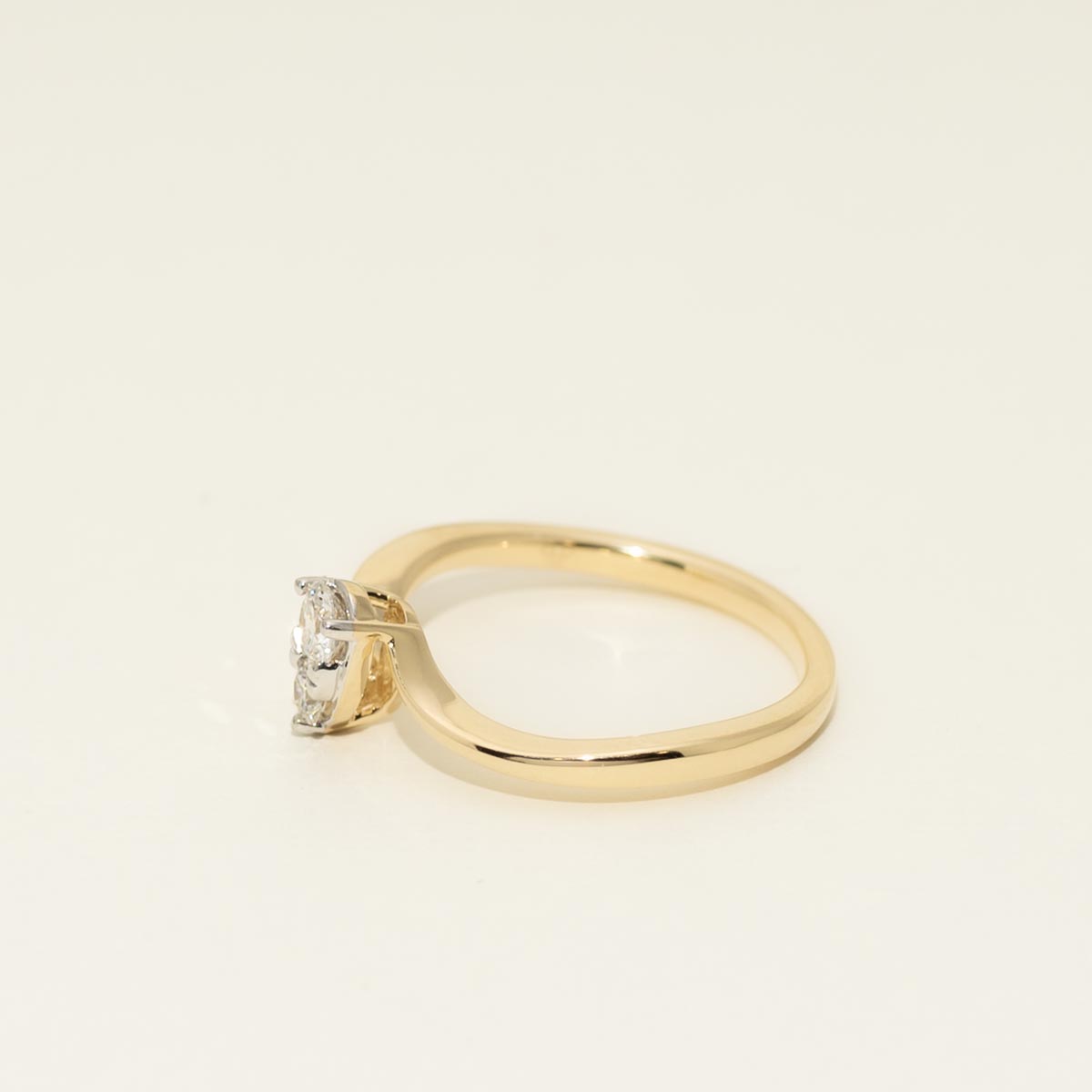 Diamond Pear Shaped Fashion Ring in 14kt Yellow Gold (1/3ct tw)