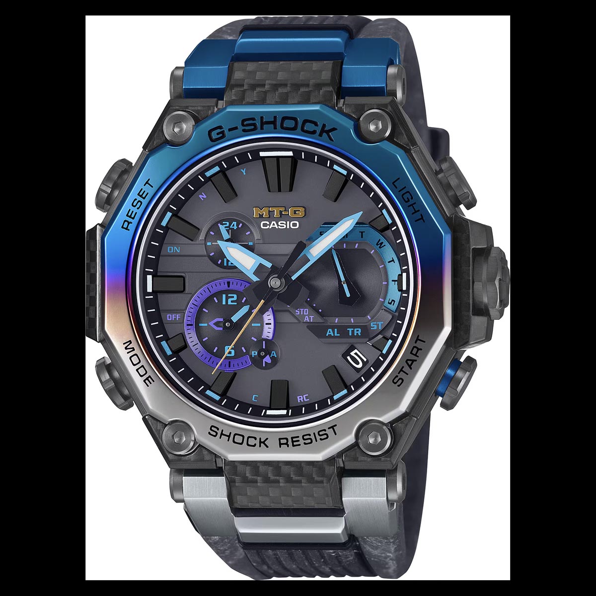 G-Shock Limited Edition MT-G Storm Chaser Men's Watch with Black Dial and Multicolor Carbon Frame (solar movement)