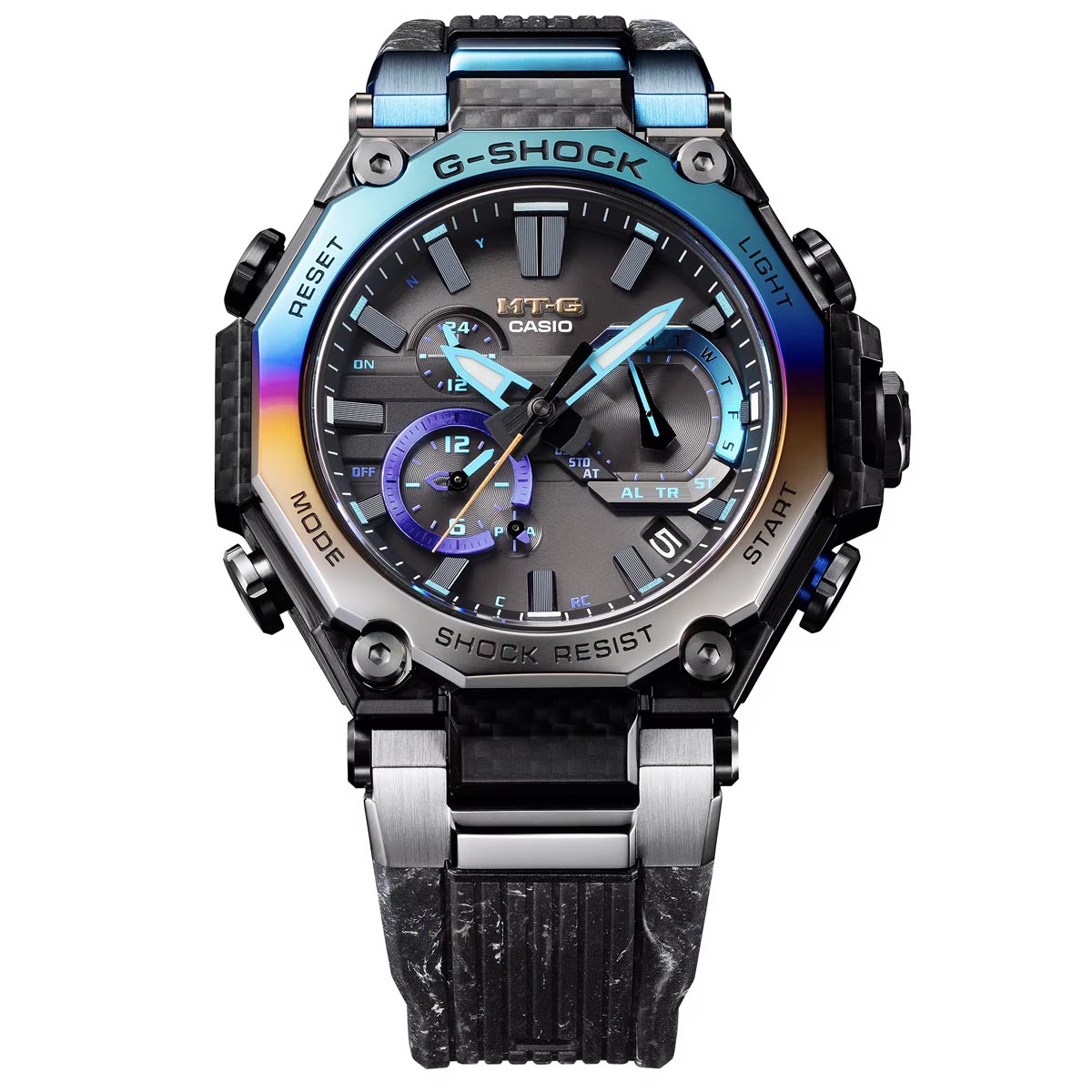 G-Shock Limited Edition MT-G Storm Chaser Men's Watch with Black Dial and Multicolor Carbon Frame (solar movement)