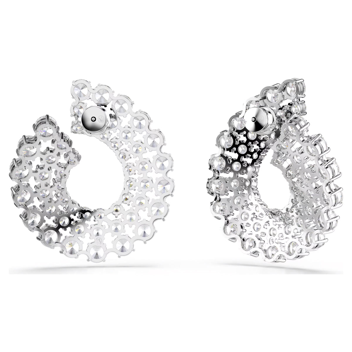 Swarovski Matrix Crystal Spiral Hoop Earrings