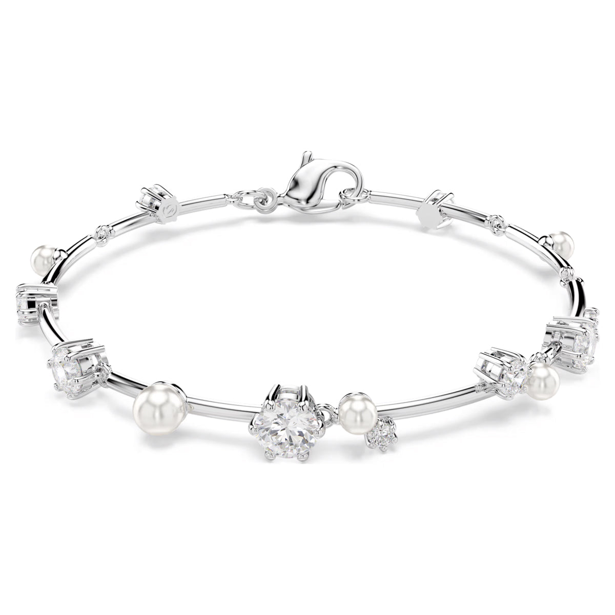 Swarovski Constella Crystal Tennis Bracelet with Crystal Pearls