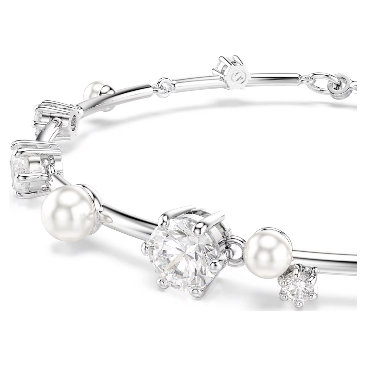 Swarovski Constella Crystal Tennis Bracelet with Crystal Pearls