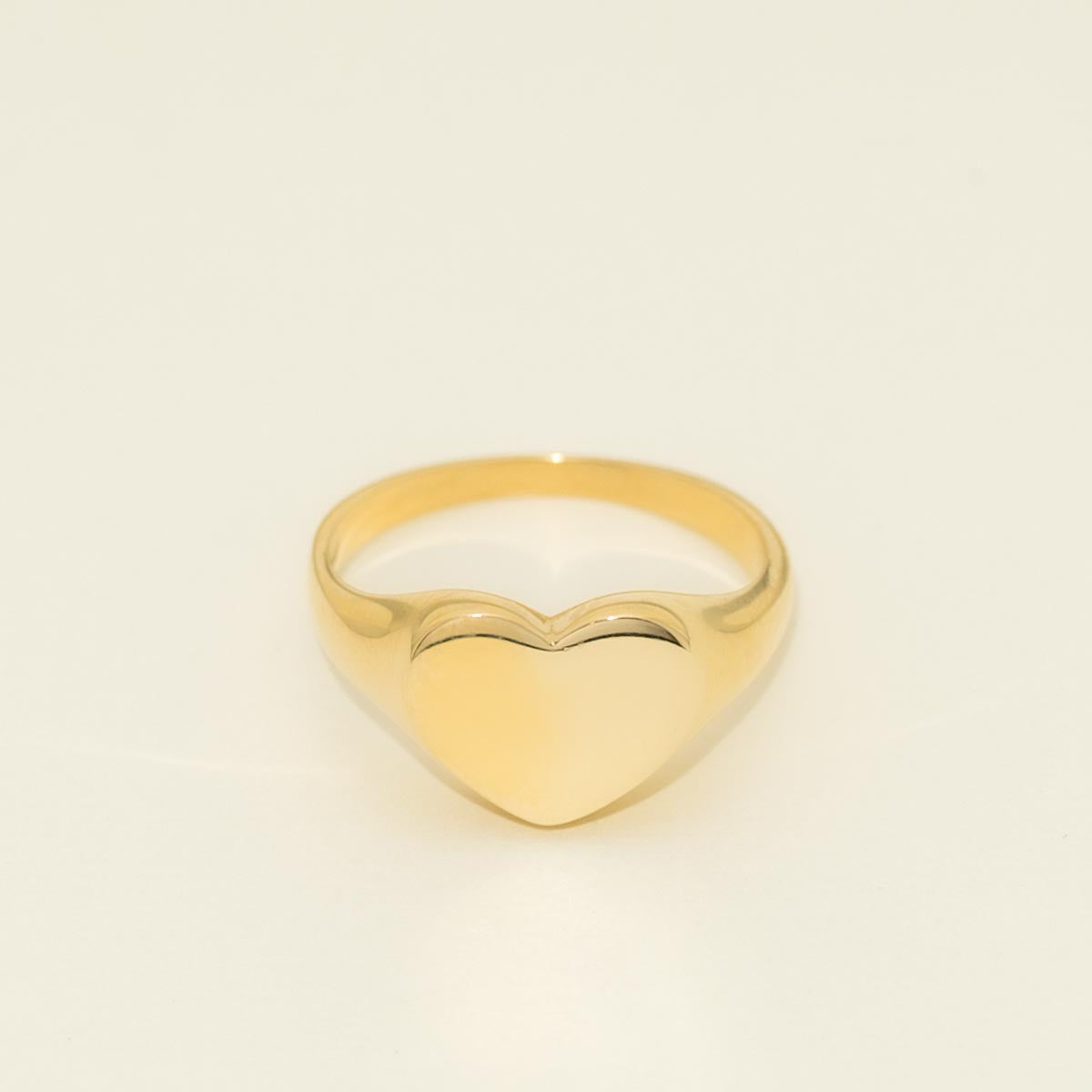 Signet Heart Ring in 14kt Yellow Gold