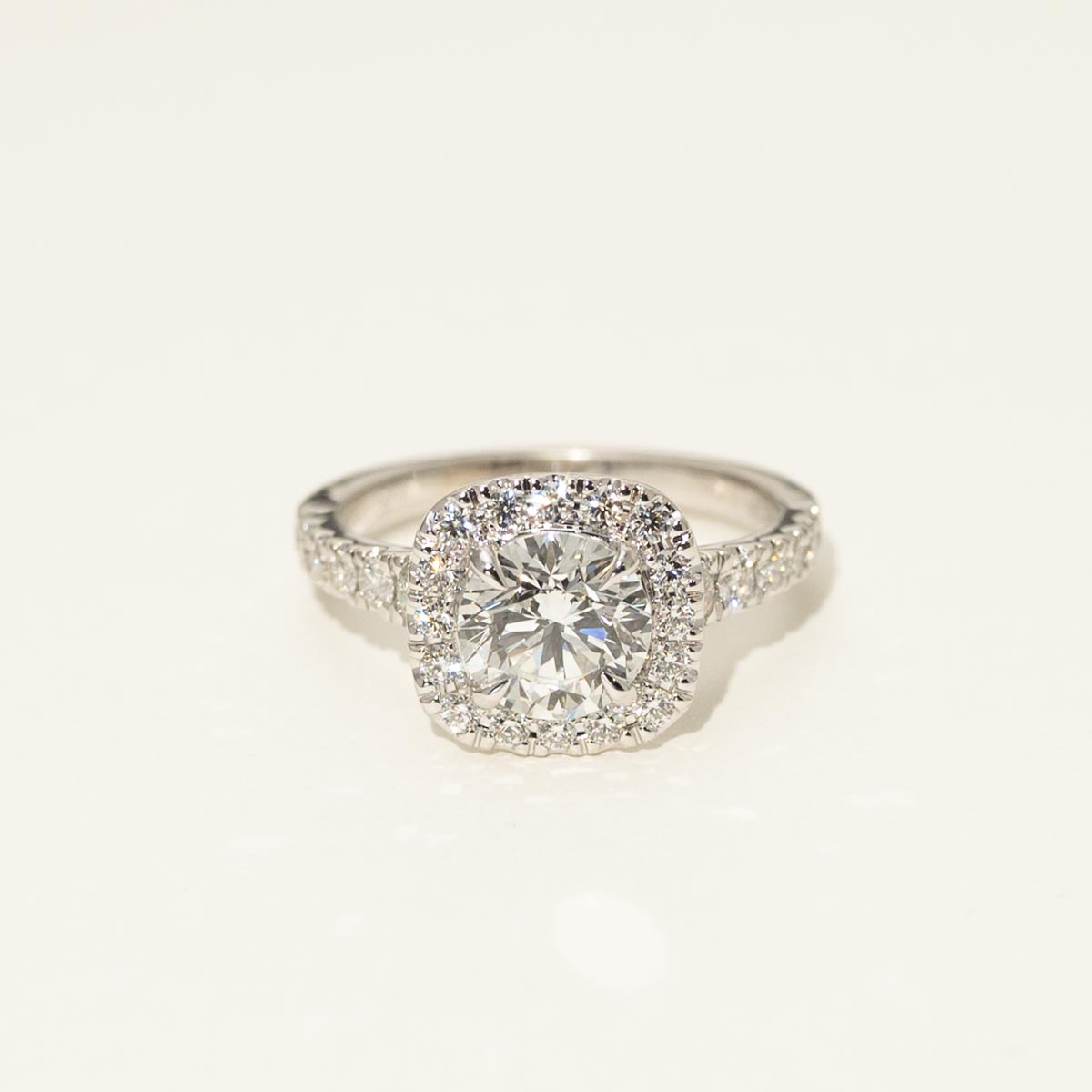 Diamond Halo Engagement Ring in 18kt White Gold (2 1/3ct tw)